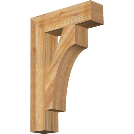 Ekena Millwork Westlake Block Rough Sawn Bracket, Western Red Cedar, 6"W x 24"D x 36"H BKT06X24X36WTL05RWR
